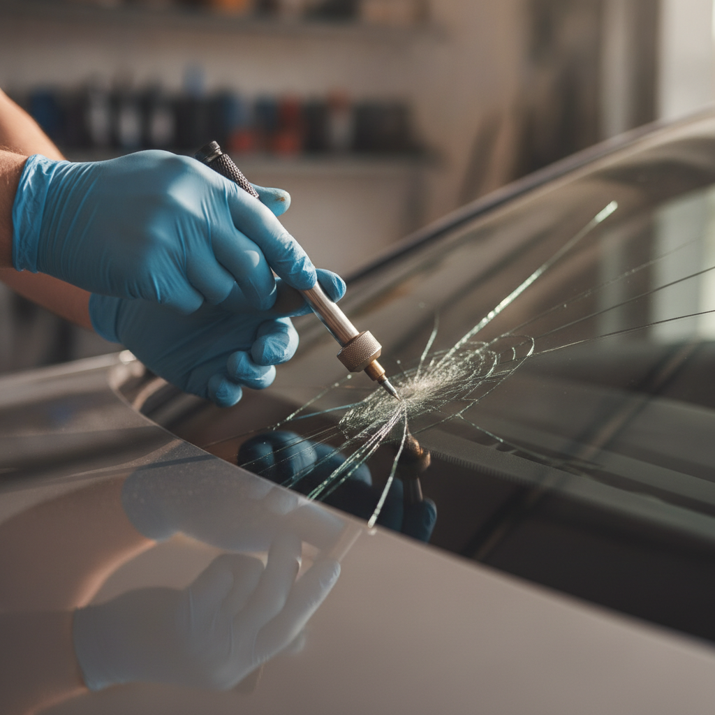 Windshield Repair just hands
